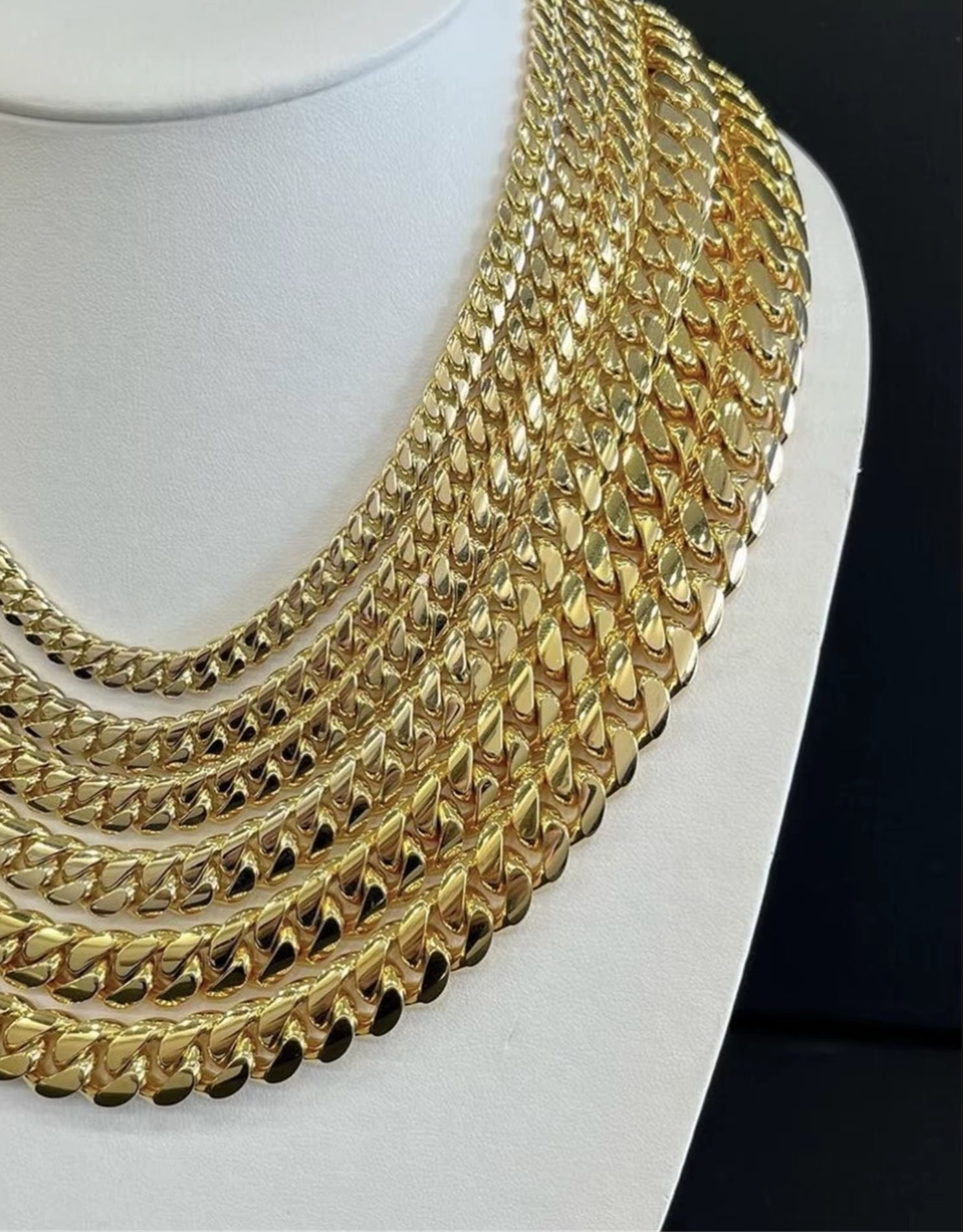 【50cm】【12mm】【18K刻印あり】【Miami Cuban】 18K Gold Miami Cuban Link Chain 12mm – Dr.Moissy