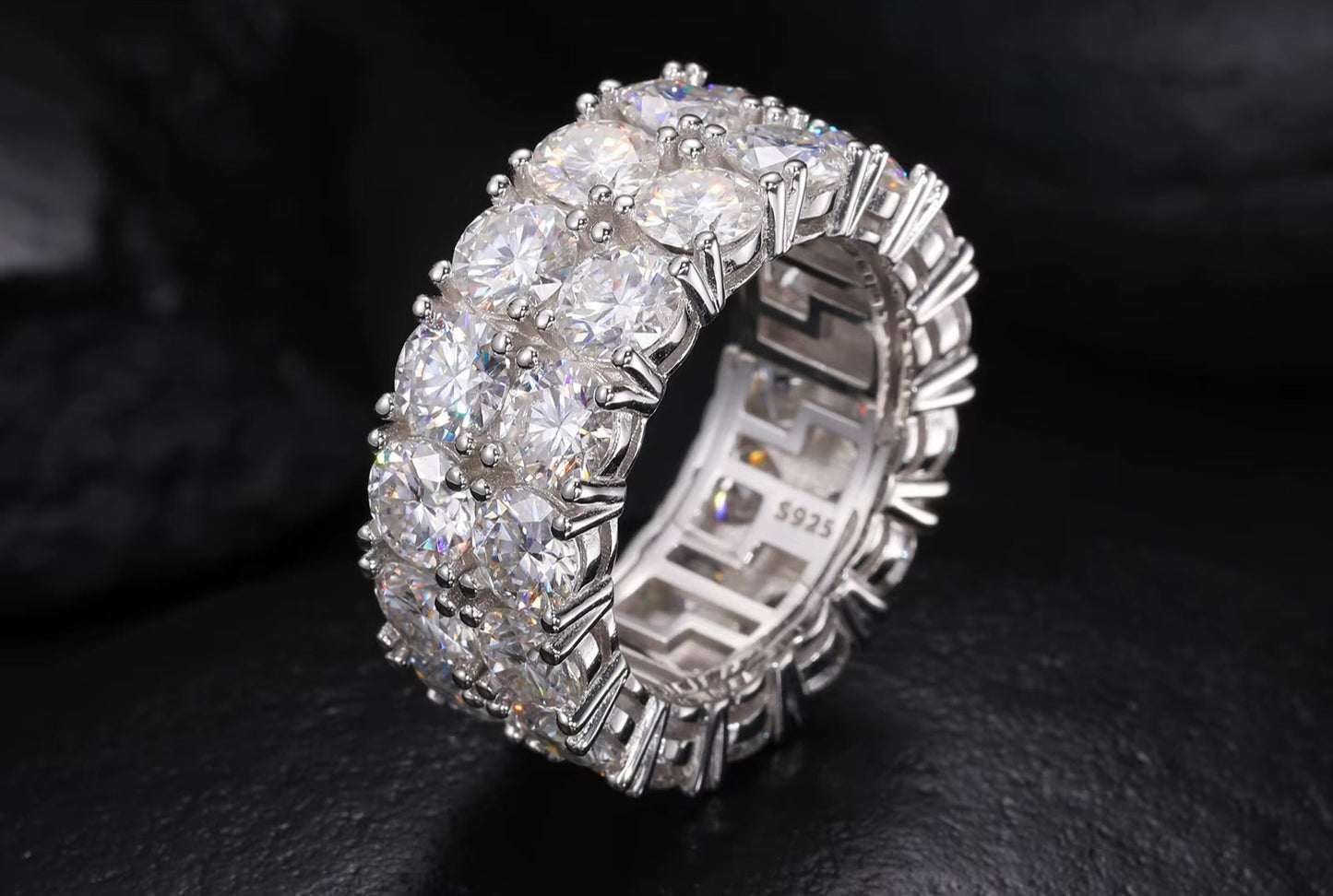 2 Row Diamond Ring