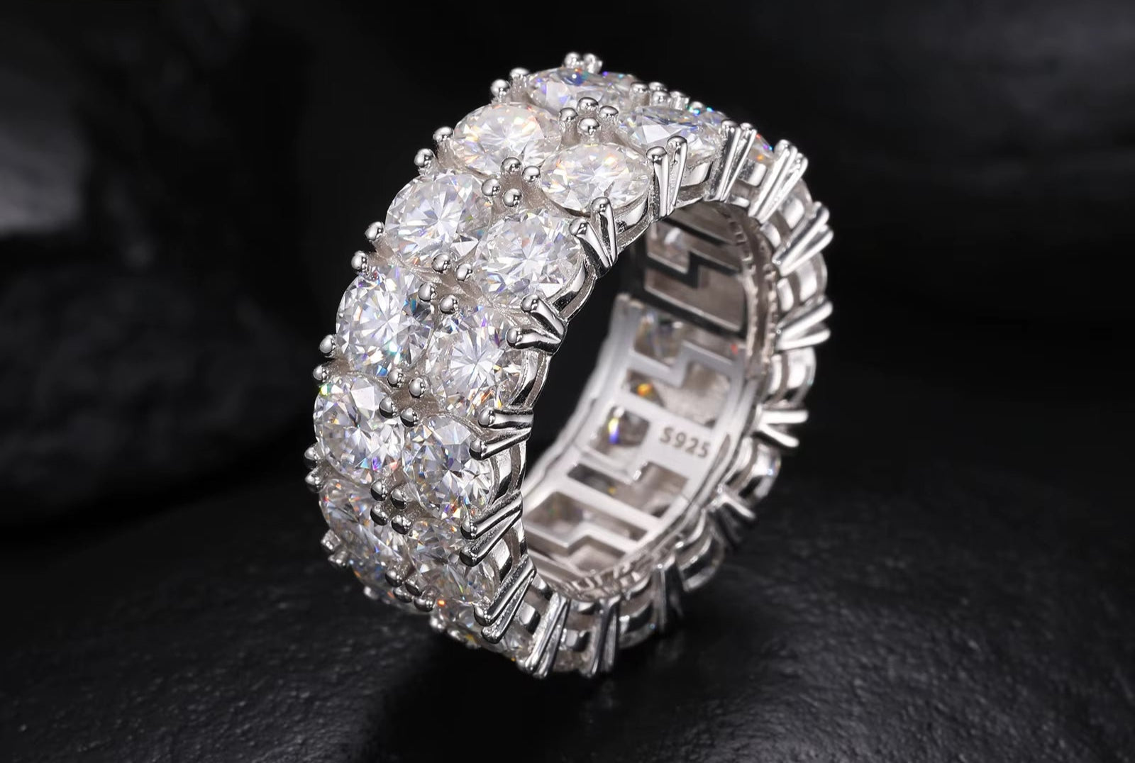 2 Row Diamond Ring