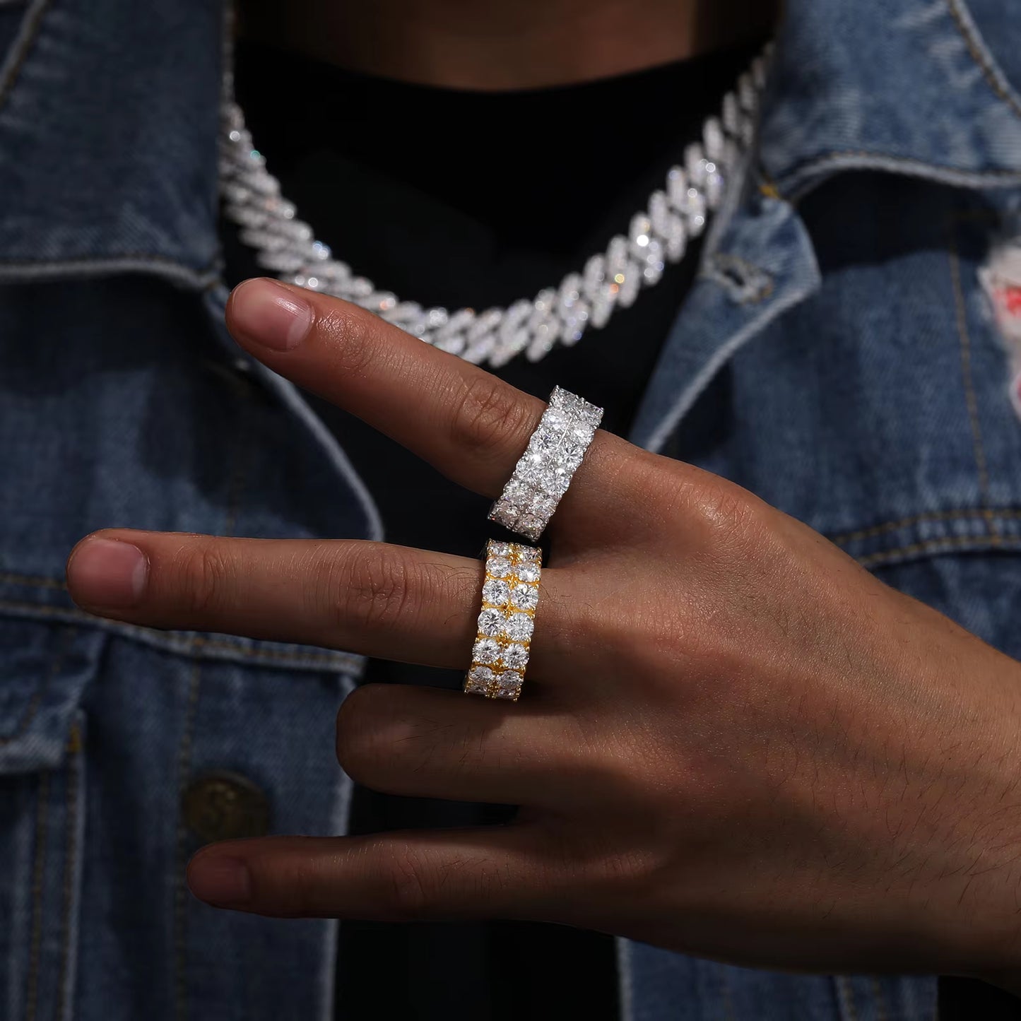 2 Row Diamond Ring