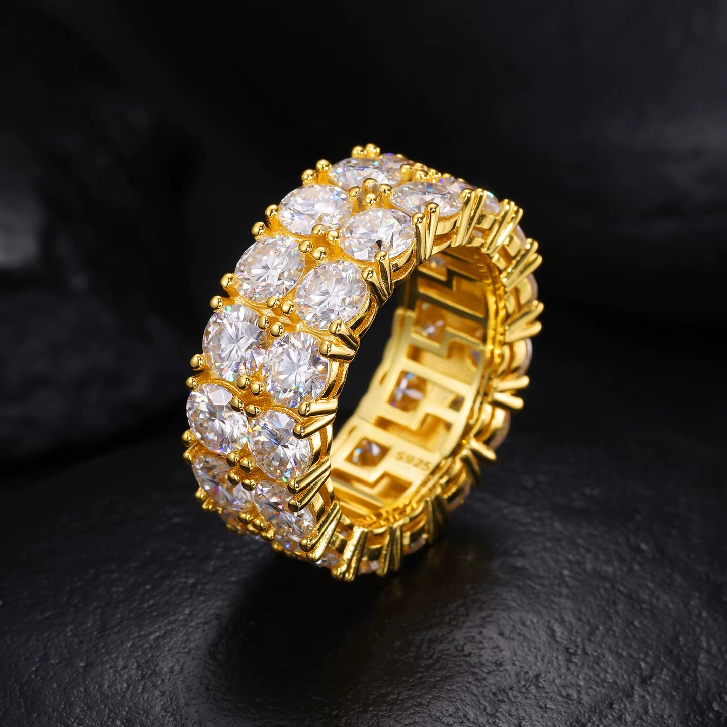 2 Row Diamond Ring