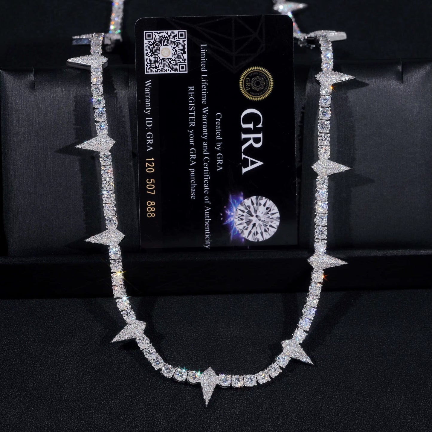 Pass Diamond Tester Iced Out 925 Sterling Silver Hip Hop Vvs Moissanite Hip Hop Tennis Bracelet Chain
