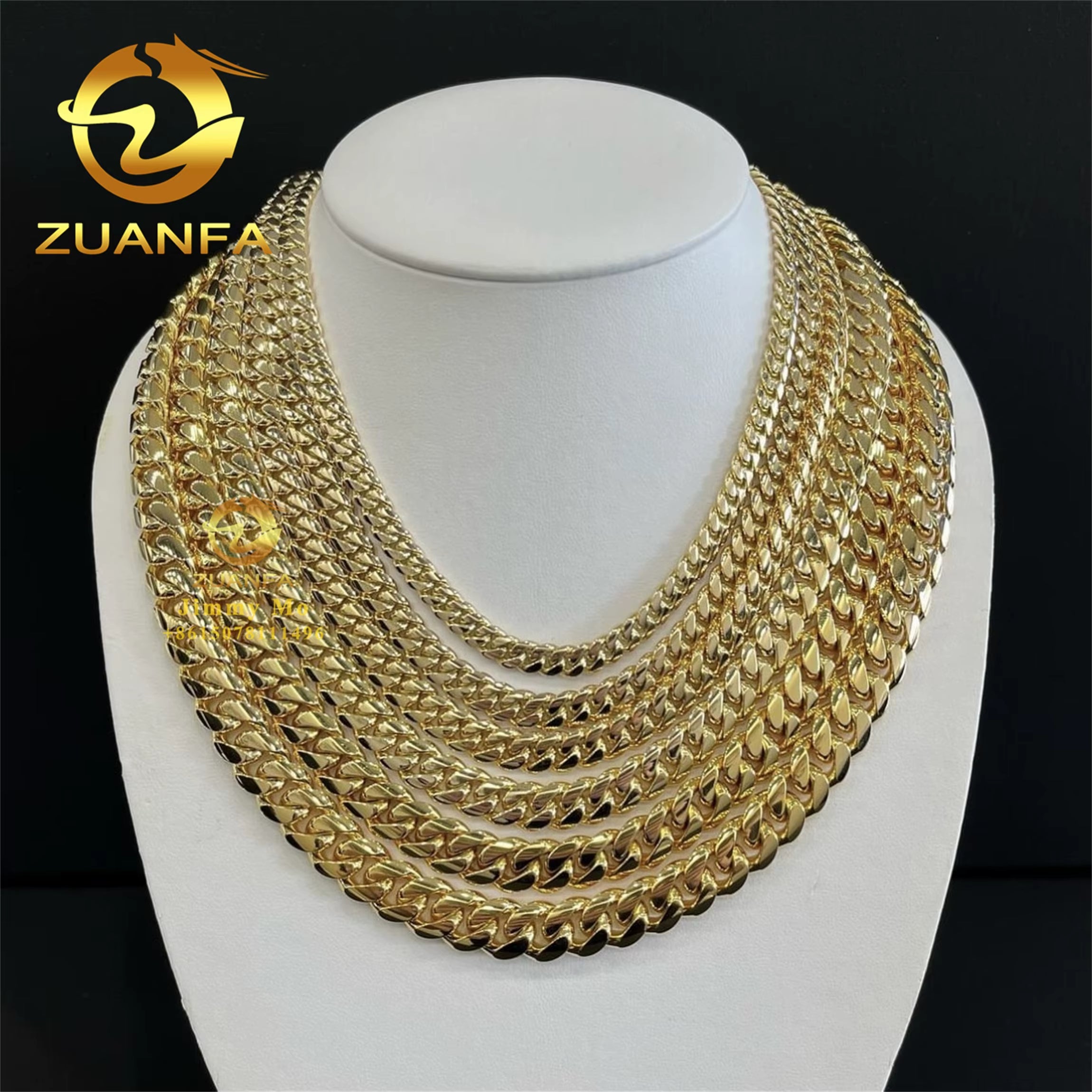 【50cm】【12mm】【18K刻印あり】【Miami Cuban】 18K Gold Miami Cuban Link Chain 12mm – Dr.Moissy