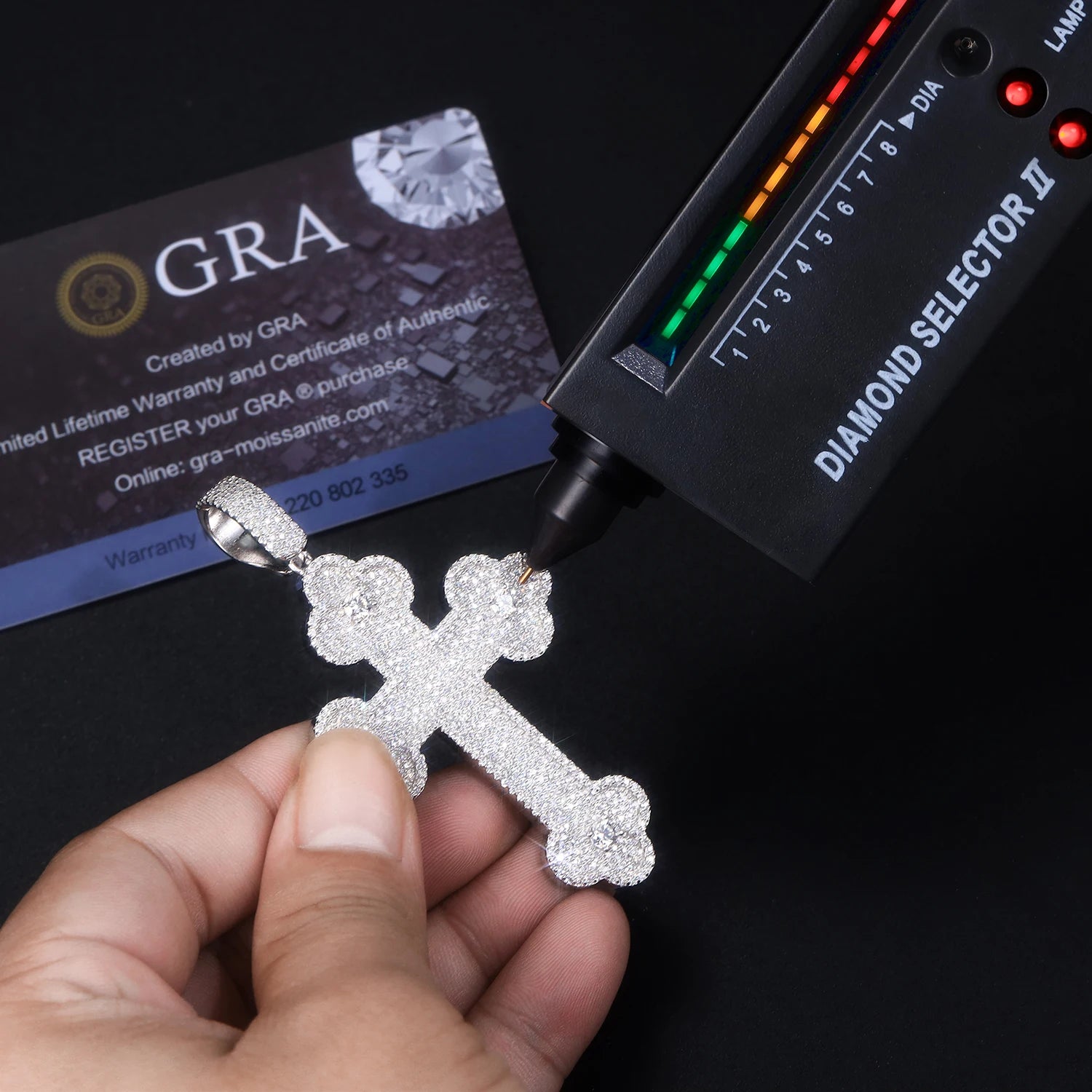 Clover Cross White Gold Pendant