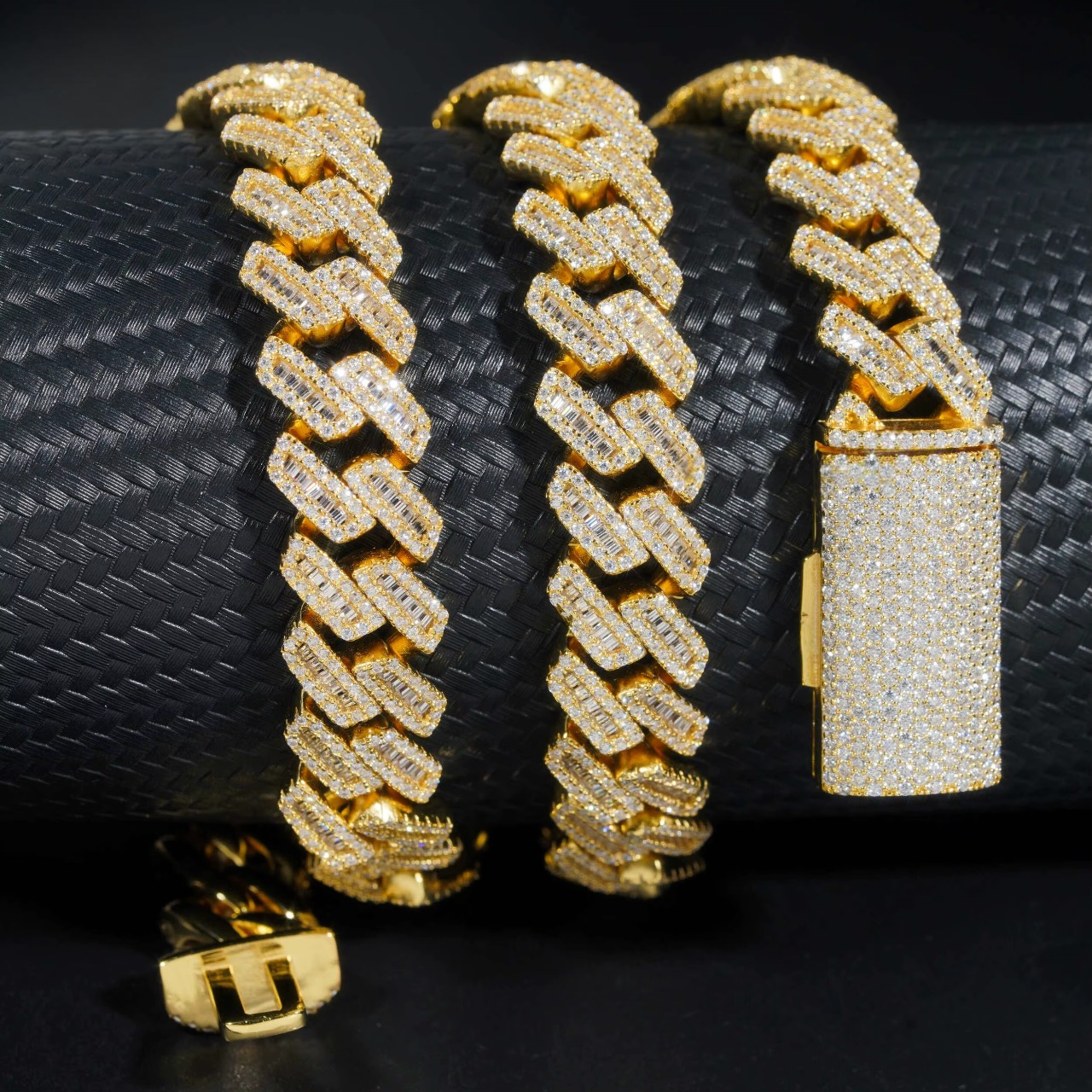 12MM Baguette Diamond Cuban Link Chain