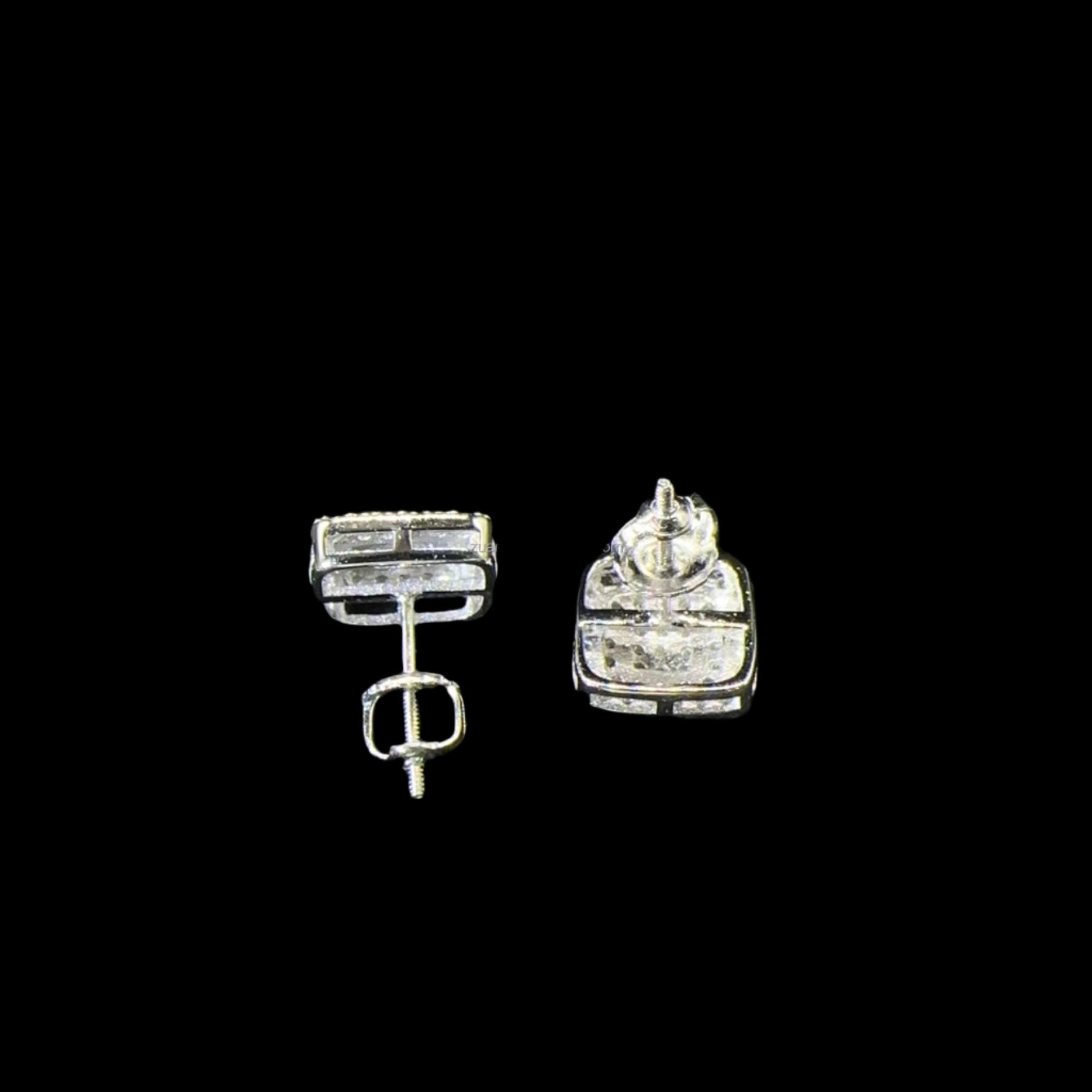 Drop Shipping Popular Pass Diamond Tester Unisex Iced Out Hip Hop 925 Sterling Silver Vvs1 Moissanite Diamond Stud Earrings Men